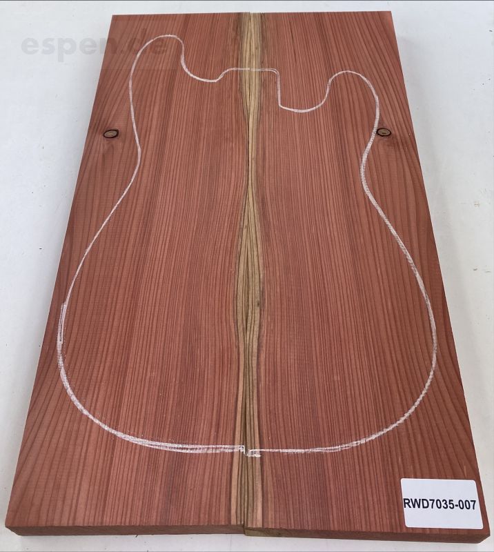 Body Redwood Prime 40mm 2-pcs. bookmatched, FSC®100%, Unique Piece #007